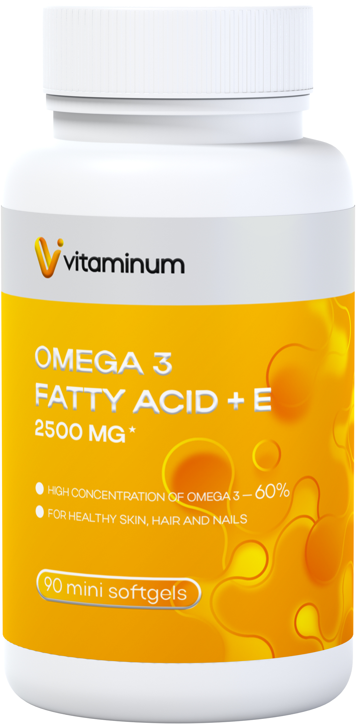  Vitaminum ОМЕГА 3 60% + витамин Е (2500 MG*) 90 капсул 700 мг   в Крымске