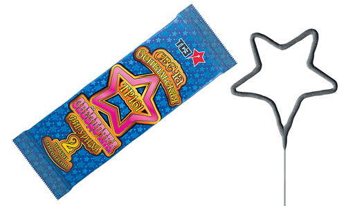  Бенгальские свечи фигурные 2 шт "Звездочка"  в Крымске